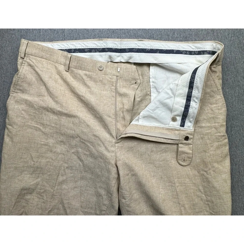 JOE Joseph Abboud Pants‎ Linen Blend Beach Wedding Men's Sz 44x30 Beige